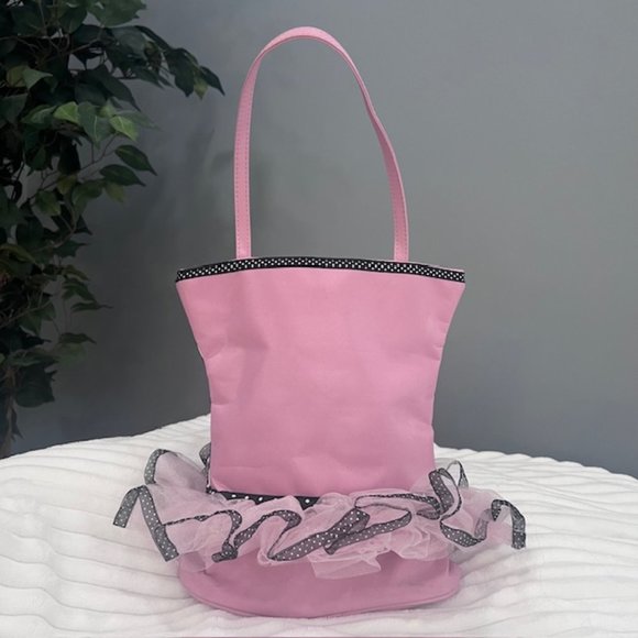 Girls purse pink zebra print tulle - Picture 2 of 4